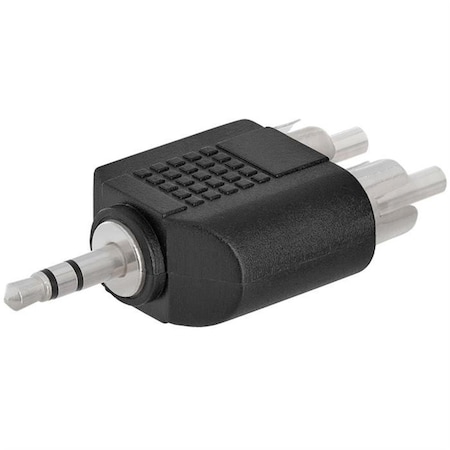 Cmple 3.5 mm Stereo Plug to 2xRCA Plug Adapter - Straight 228-N